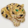 Faune Et Flore De Cartier örhängen, gula, orange och bruna diamanter, pavé Faune Et Flore De Cartier örhängen, gula, orange och bruna diamanter, pavé