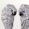 Faune Et Flore De Cartier Örhängen, Smaragddroppar, Pavé Faune Et Flore De Cartier Örhängen, Smaragddroppar, Pavé