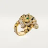 Faune Et Flore De Cartier-ring, gula, orange och bruna diamanter, pavé
