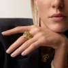 Faune Et Flore De Cartier-ring, gula, orange och bruna diamanter, pavé