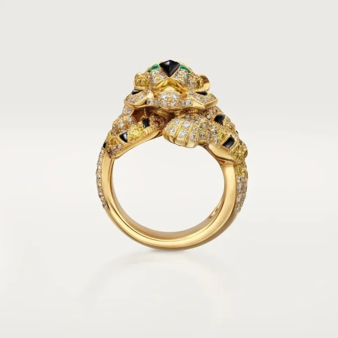 Faune Et Flore De Cartier-ring, gula, orange och bruna diamanter, pavé