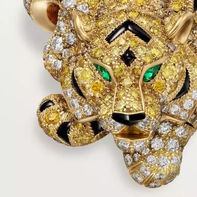 Faune Et Flore De Cartier-ring, gula, orange och bruna diamanter, pavé