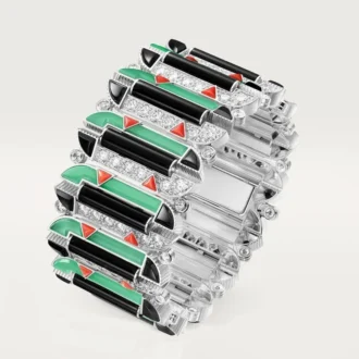 Geometrie & Contrastes-armband, krysopras, pavé