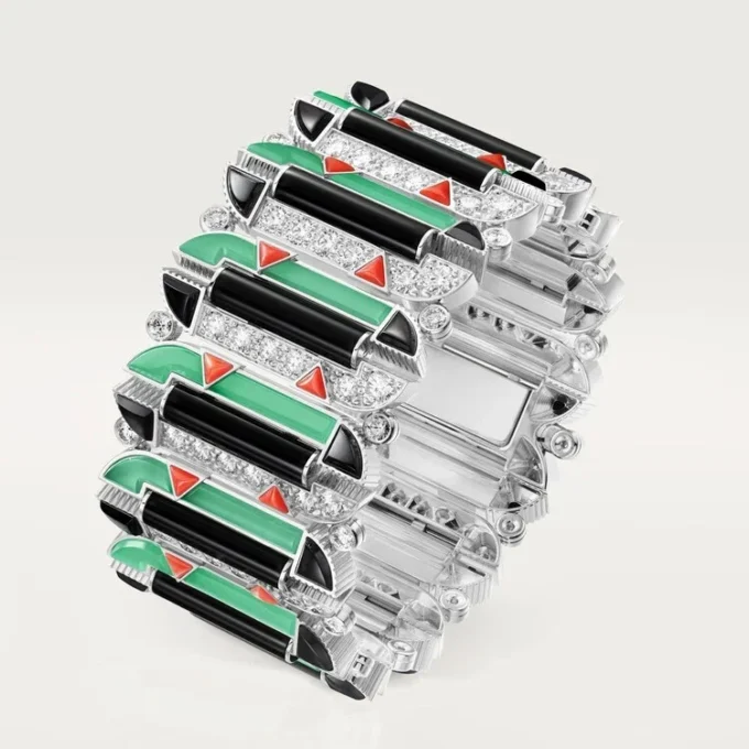 Geometrie & Contrastes-armband, krysopras, pavé