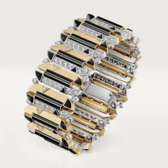 Geometrie & Contrastes-armband, onyx, pavé