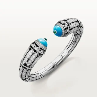 Geometrie & Contrastes-armband, turkos, pavé