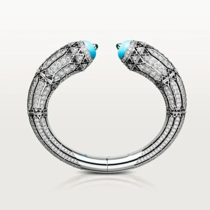 Geometrie & Contrastes-armband, turkos, pavé