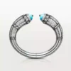 Geometrie & Contrastes-armband, turkos, pavé