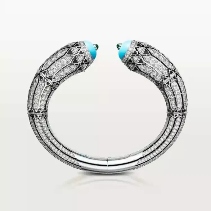 Geometrie & Contrastes-armband, turkos, pavé