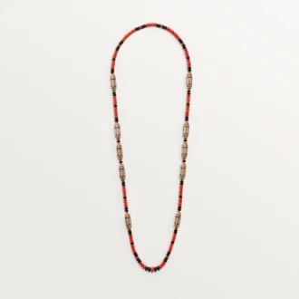 Geometrie & Contrastes-halsband, korall, pavé Geometrie & Contrastes-halsband, korall, pavé