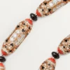 Geometrie & Contrastes-halsband, korall, pavé Geometrie & Contrastes-halsband, korall, pavé