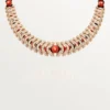 Geometrie & Contrastes-halsband, korall, pavé Geometrie & Contrastes-halsband, korall, pavé