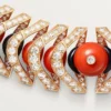 Geometrie & Contrastes-halsband, korall, pavé Geometrie & Contrastes-halsband, korall, pavé