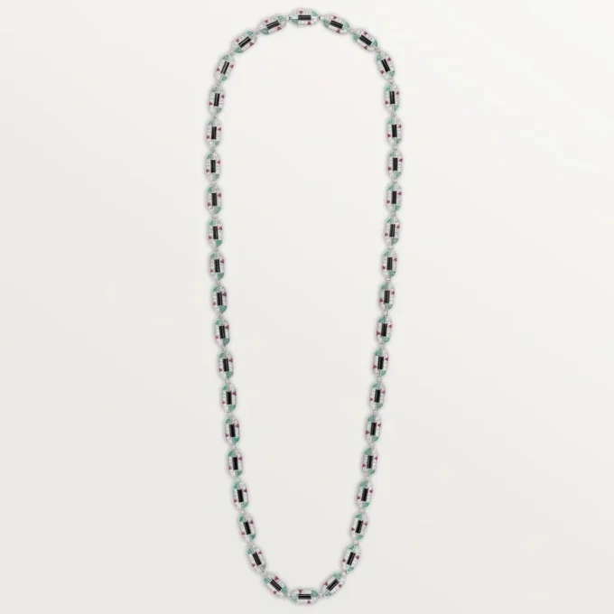 Geometrie & Contrastes halsband, krysopras, multi-wear, pavé Geometrie & Contrastes halsband, krysopras, multi-wear, pavé