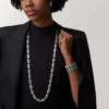 Geometrie & Contrastes halsband, krysopras, multi-wear, pavé Geometrie & Contrastes halsband, krysopras, multi-wear, pavé