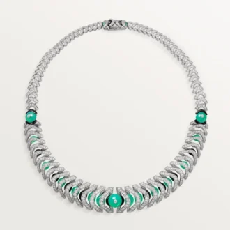 Geometrie & Contrastes-halsband, krysopras, pavé Geometrie & Contrastes-halsband, krysopras, pavé