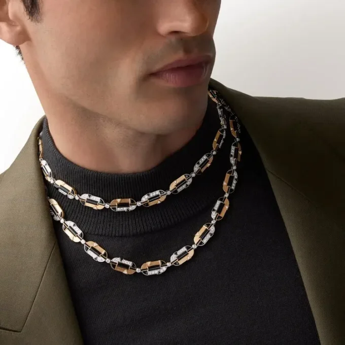 Geometrie & Contrastes Halsband, Onyx, Multi-Wear, Paved Geometrie & Contrastes Halsband, Onyx, Multi-Wear, Paved
