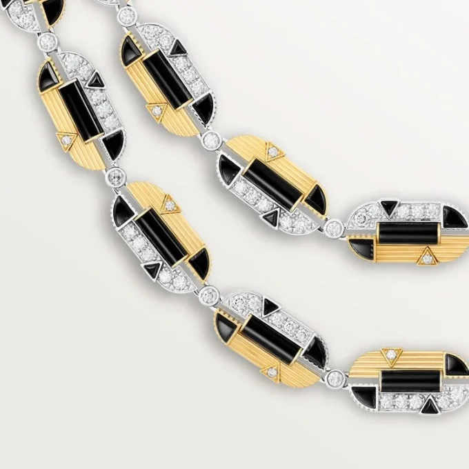 Geometrie & Contrastes Halsband, Onyx, Multi-Wear, Paved Geometrie & Contrastes Halsband, Onyx, Multi-Wear, Paved