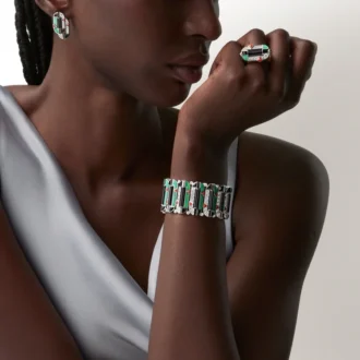 Geometrie & Contrastes-armband, krysopras, pavé
