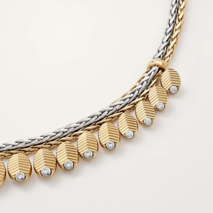 Grain De Cafe-halsband, diamanter Grain De Cafe-halsband, diamanter