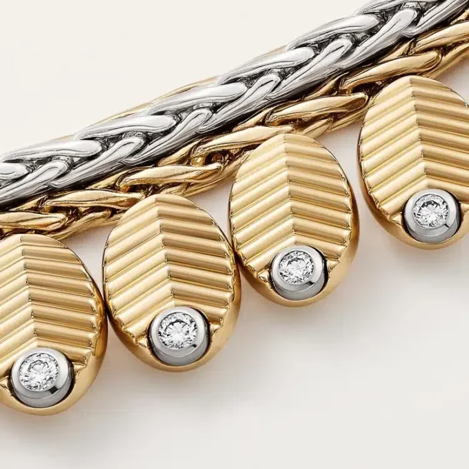 Grain De Cafe-halsband, diamanter Grain De Cafe-halsband, diamanter