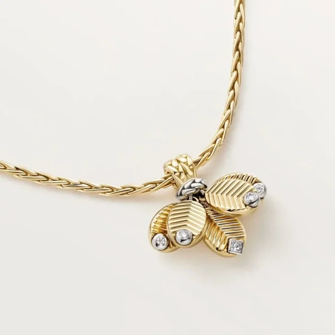 Grain De Cafe-halsband, diamanter Grain De Cafe-halsband, diamanter