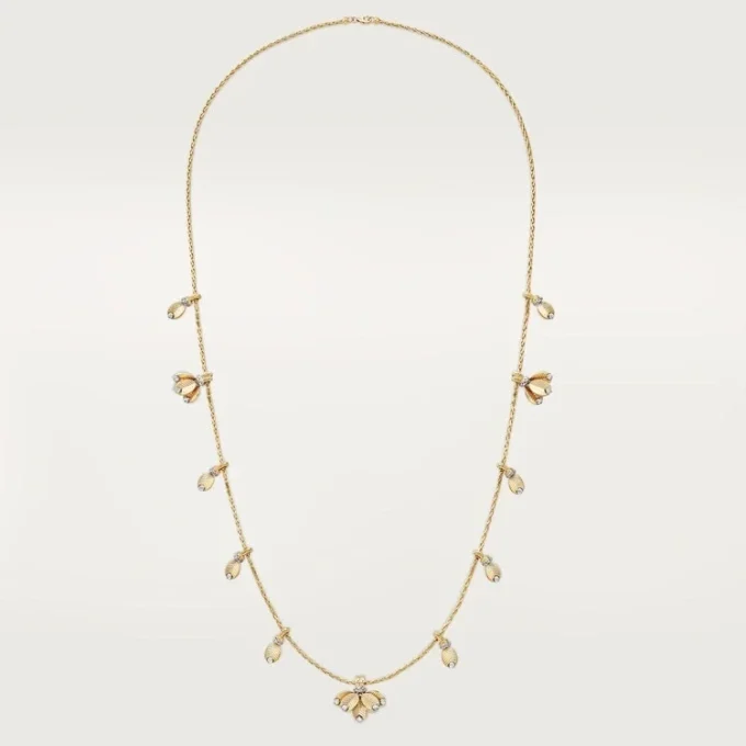 Grain De Cafe långt halsband, diamanter Grain De Cafe långt halsband, diamanter