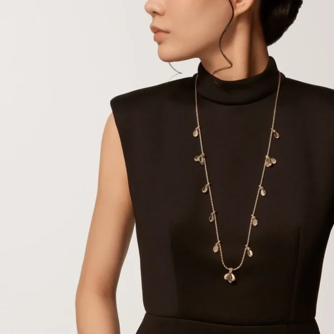 Grain De Cafe långt halsband, diamanter Grain De Cafe långt halsband, diamanter