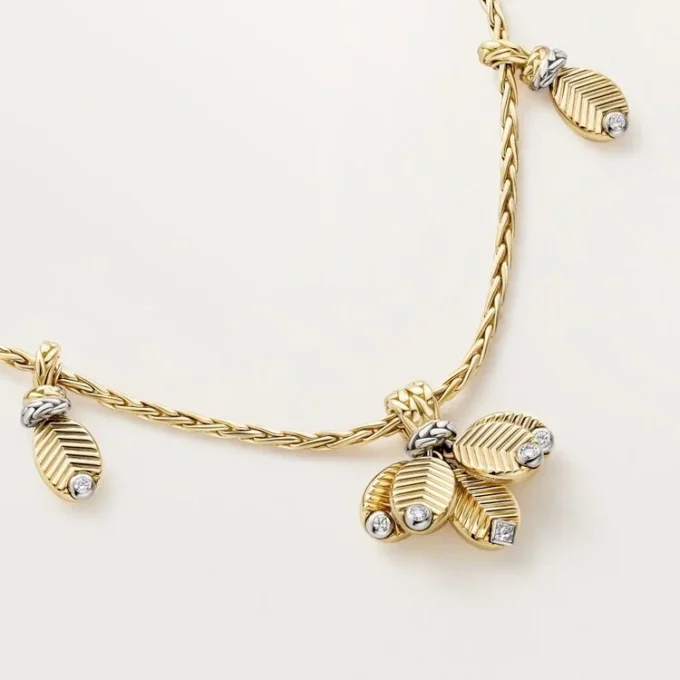 Grain De Cafe långt halsband, diamanter Grain De Cafe långt halsband, diamanter