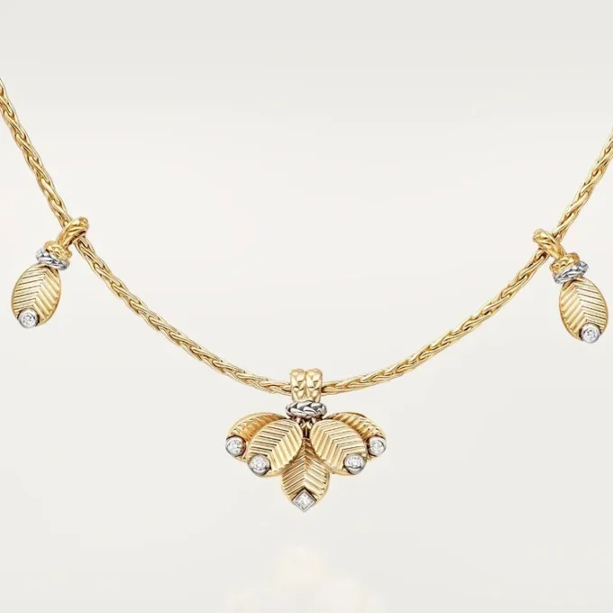 Grain De Cafe långt halsband, diamanter Grain De Cafe långt halsband, diamanter