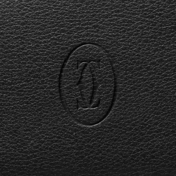 International Wallet med gussets, Must De Cartier – Svart kalvskinn, rostfritt stål – Cartier International Wallet med gussets, Must De Cartier – Svart kalvskinn, rostfritt stål – Cartier