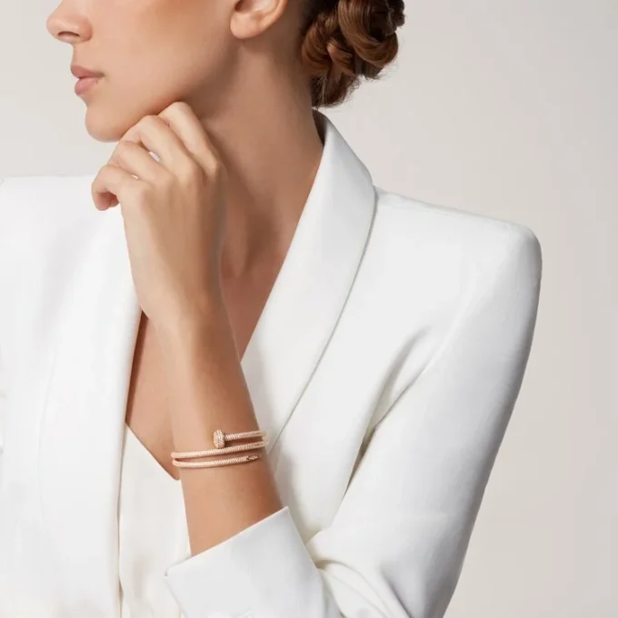 Juste Un Clou-armband, dubbelt, halvpavé