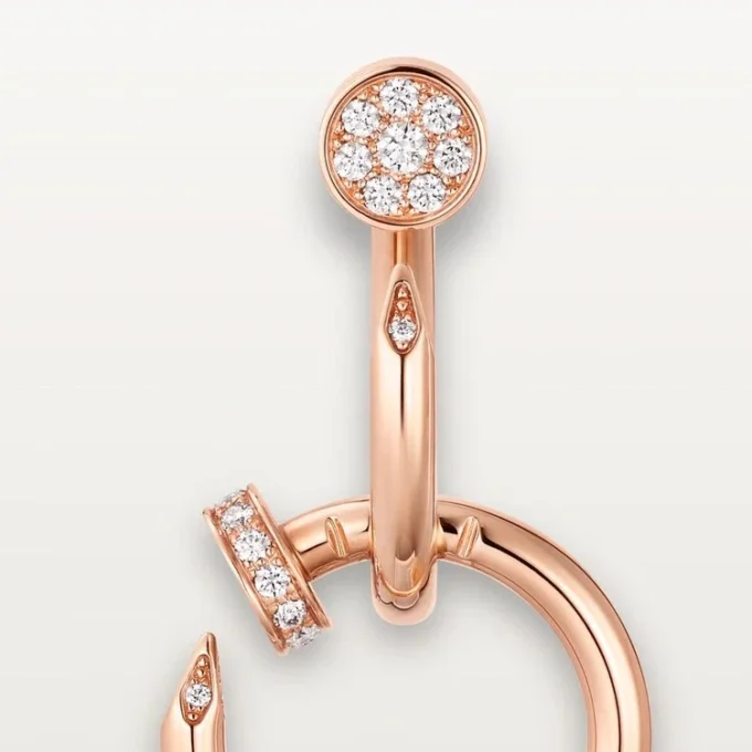 Juste Un Clou-örhängen, dubbla, diamanter Juste Un Clou-örhängen, dubbla, diamanter