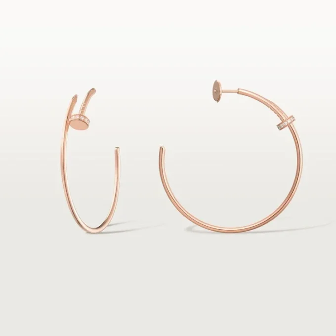 Juste Un Clou-örhängen – rosa guld, diamanter – Cartier Juste Un Clou-örhängen – rosa guld, diamanter – Cartier