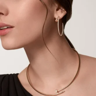 Juste Un Clou örhängen – Roséguld, diamanter – Cartier