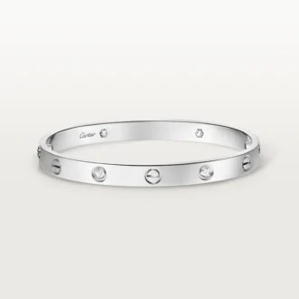 Kärleksarmband, klassisk modell, 4 diamanter