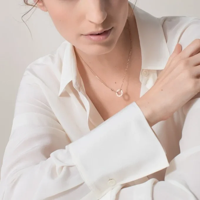 Kärlekshalsband, 2 diamanter – Roséguld, diamanter – Cartier