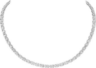 Lignes Essentielles-halsband, oval slipade diamanter