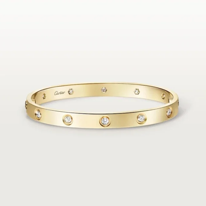 Love-armband, klassisk modell, 10 diamanter Love-armband, klassisk modell, 10 diamanter