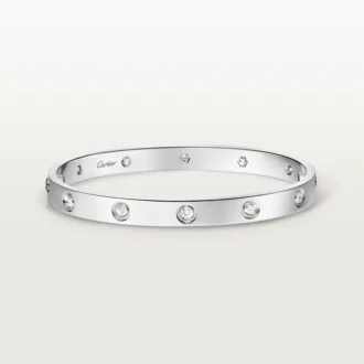 Love-armband, klassisk modell, 10 diamanter