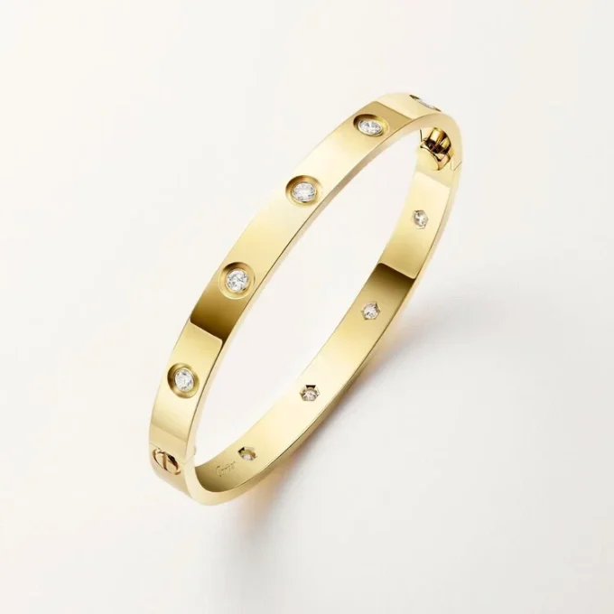 Love-armband, klassisk modell, 10 diamanter Love-armband, klassisk modell, 10 diamanter