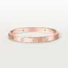 Love-armband, klassisk modell, borstad, 4 diamanter