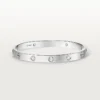 Love-armband, klassisk modell, borstad, 4 diamanter