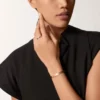 Love-armband, klassisk modell, borstad, 4 diamanter