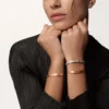 Love-armband, klassisk modell, borstad, 4 diamanter