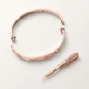 Love-armband, klassisk modell, borstad, 4 diamanter
