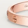 Love-armband, klassisk modell, borstad, 4 diamanter