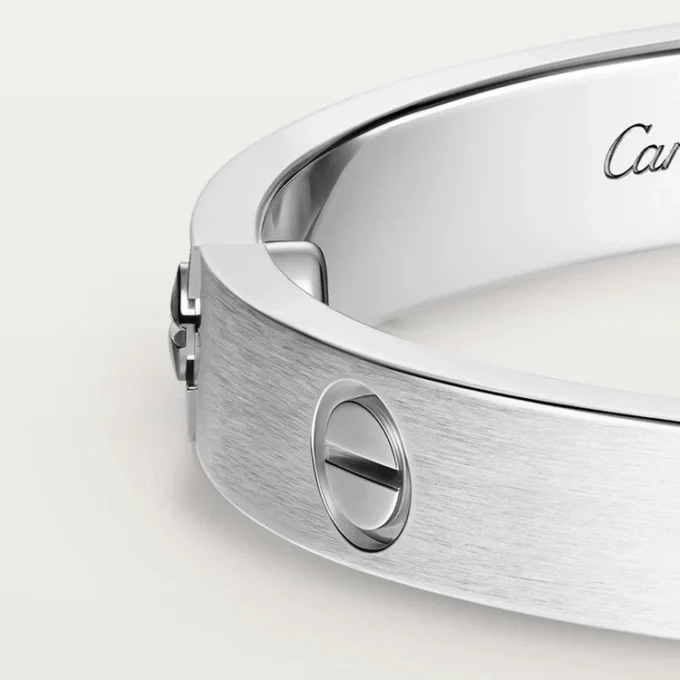 Love-armband, klassisk modell, borstad, 4 diamanter
