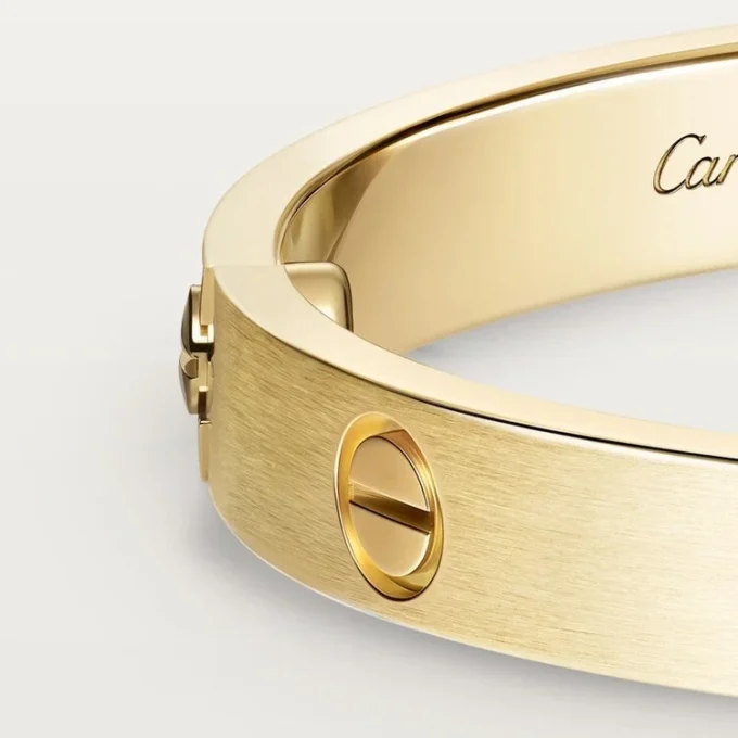 Love-armband, klassisk modell, borstad, 4 diamanter