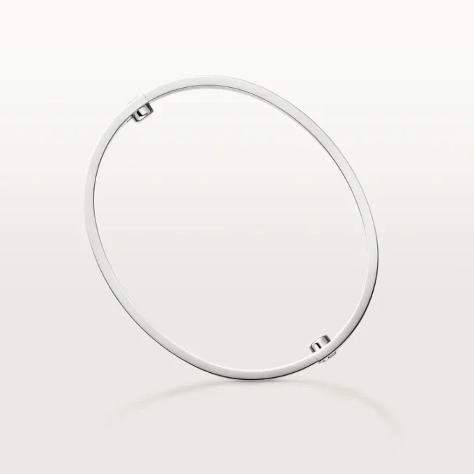 Love-armband, klassisk modell, borstad, 4 diamanter
